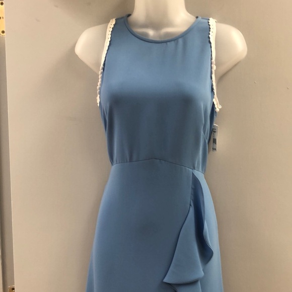 Soshanna sleeveless ruffle front dress - Picture 1 of 6